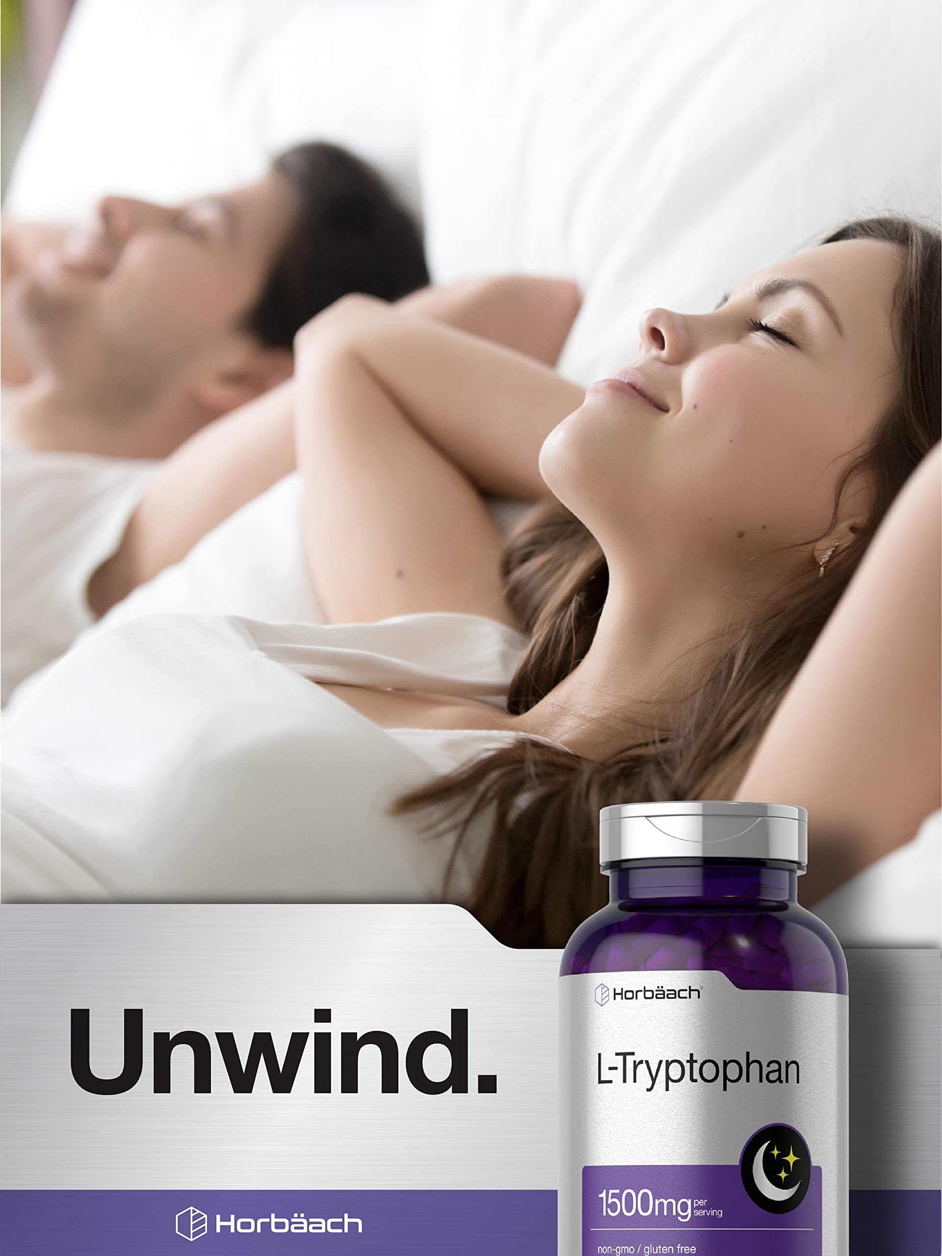Horbäach L Tryptophan capsules arranged for daily use.