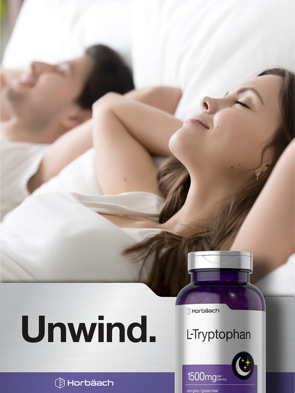 Horbäach L Tryptophan capsules arranged for daily use.