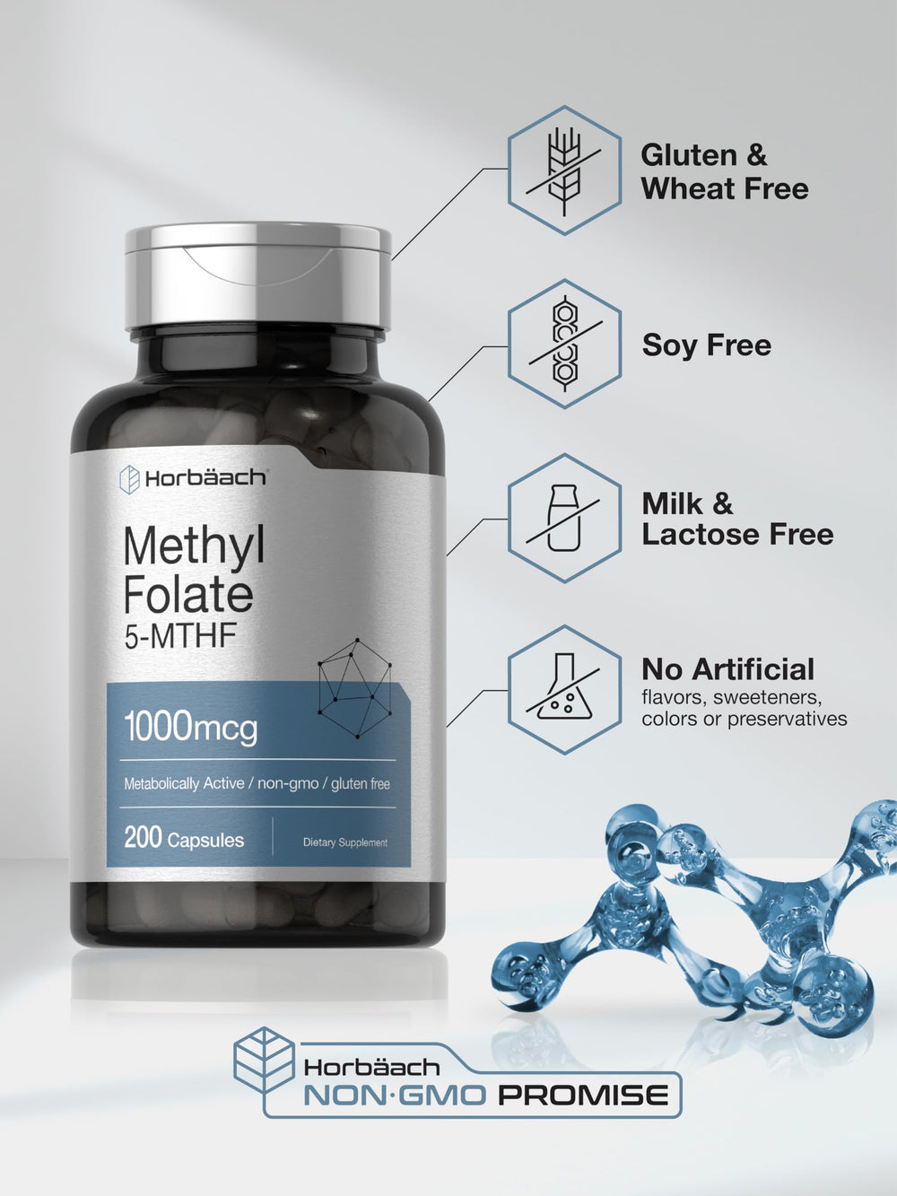 Horbaach lab-tested ingredients label emphasizes quality and purity