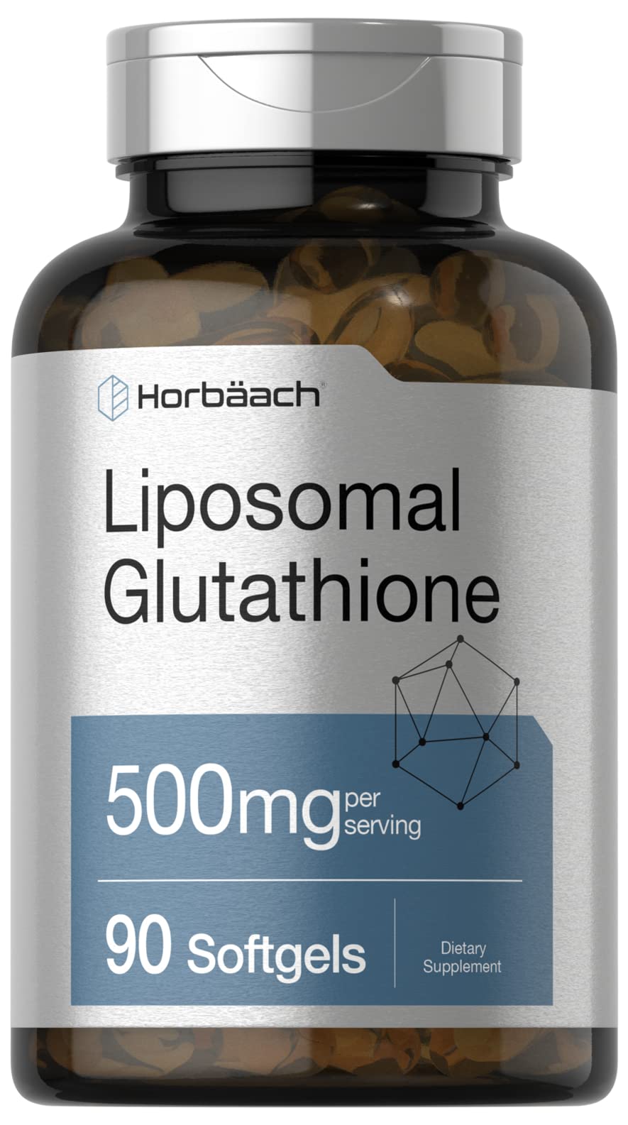 Horbaach liposomal glutathione 500mg bottle for optimized absorption