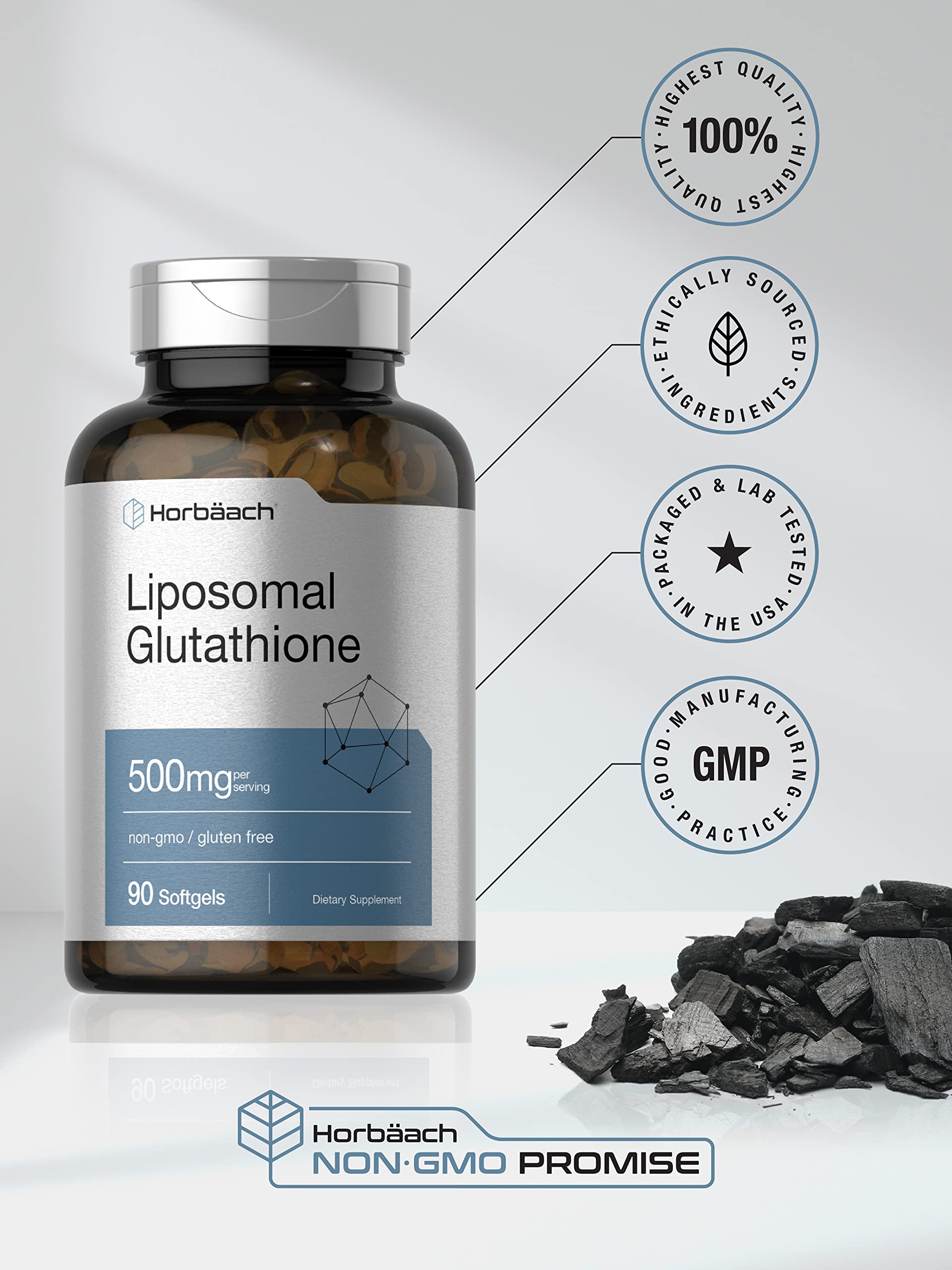 Horbaach liposomal glutathione non GMO label and certification