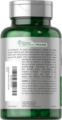 Horbäach Maca Root capsules close-up showcasing quick-release design for faster absorption.