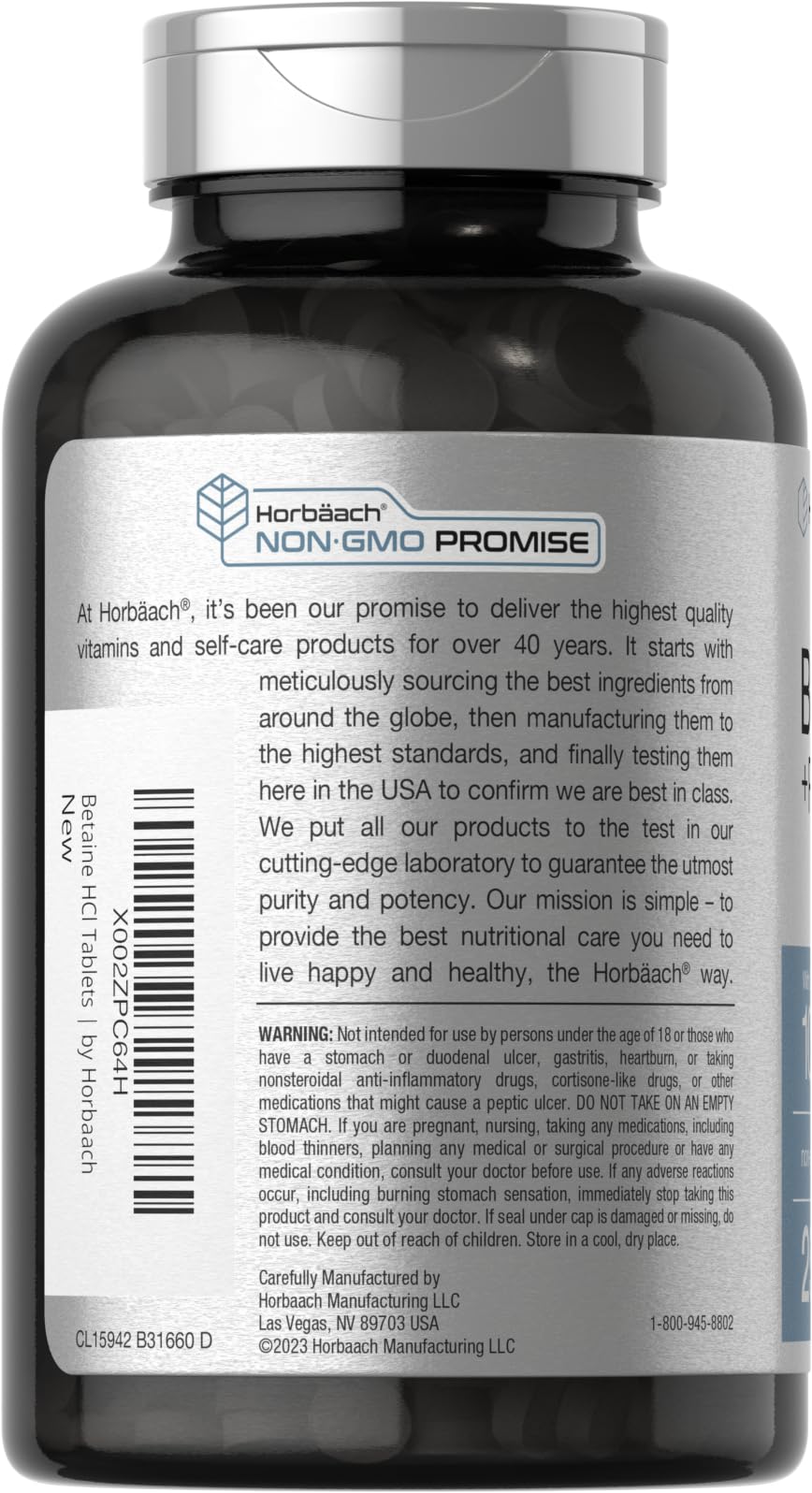 Horbaach laboratory-tested formula signals purity and reliability.