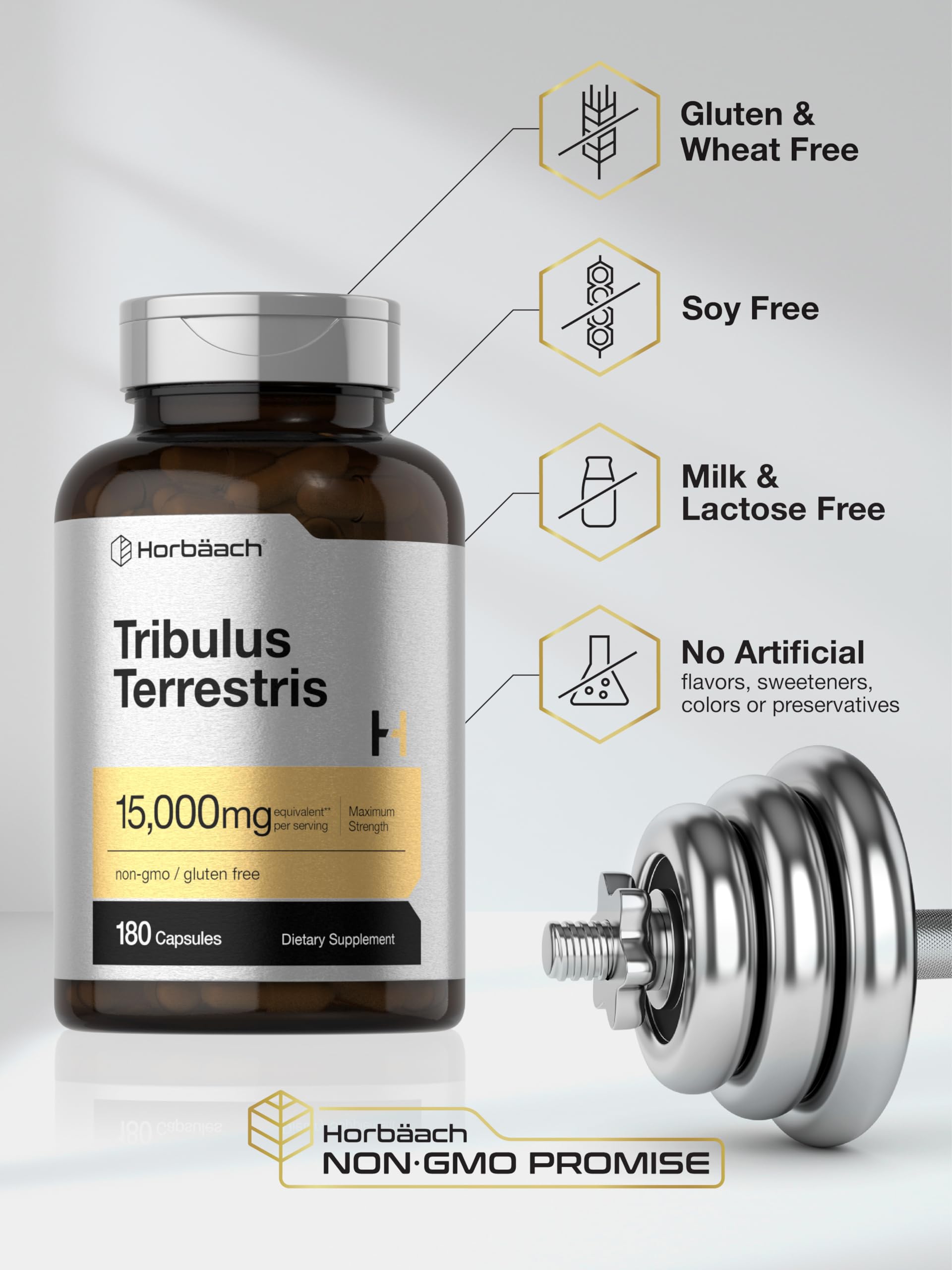 Horbaach lab-tested ingredients packaging and quality seal.