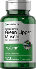Horbäach Mejillón Labio Verde: cápsulas 750 mg para uso diario práctico.