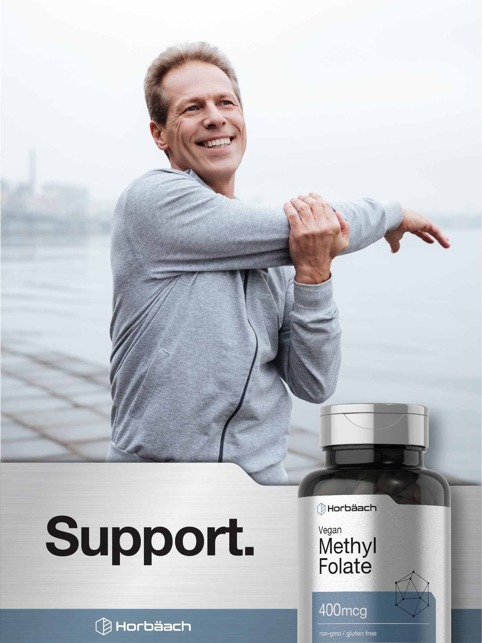Horbäach Methyl Folate non-GMO and gluten-free profile