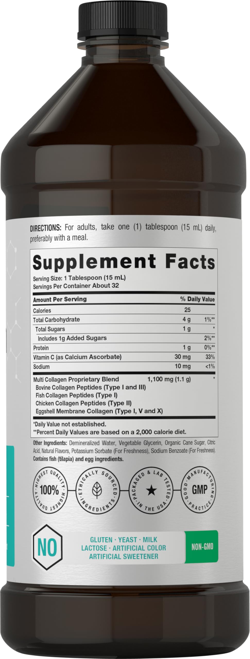 Horbaach Multi Collagen Fruit Flavor label suggests tasty daily option.