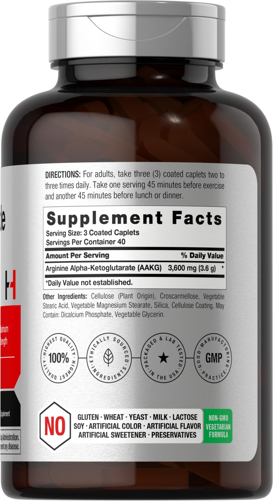 Horbäach Nitric Oxide Max caplets closeup for performance and clean ingredient profile
