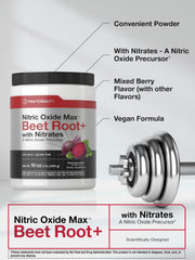 Horbaach Nitric Oxide Powder vegan formula bottle label
