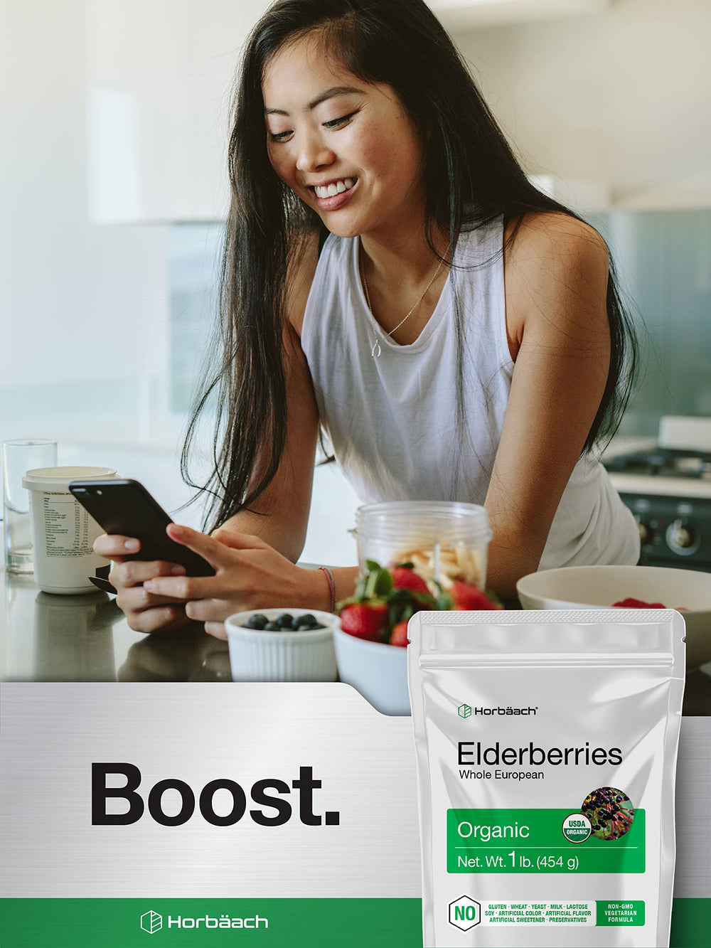 Horbaach organic elderberry ingredients for gluten-free recipes
