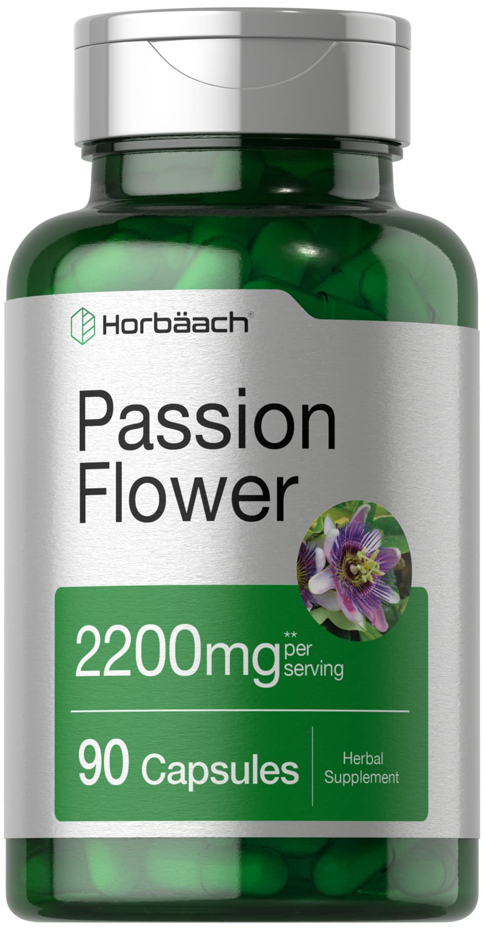 Horbaach Pasiflora cápsulas: presentación práctica para uso diario.