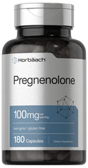 Horbaach Pregnenolone 100mg bottle for daily wellness.