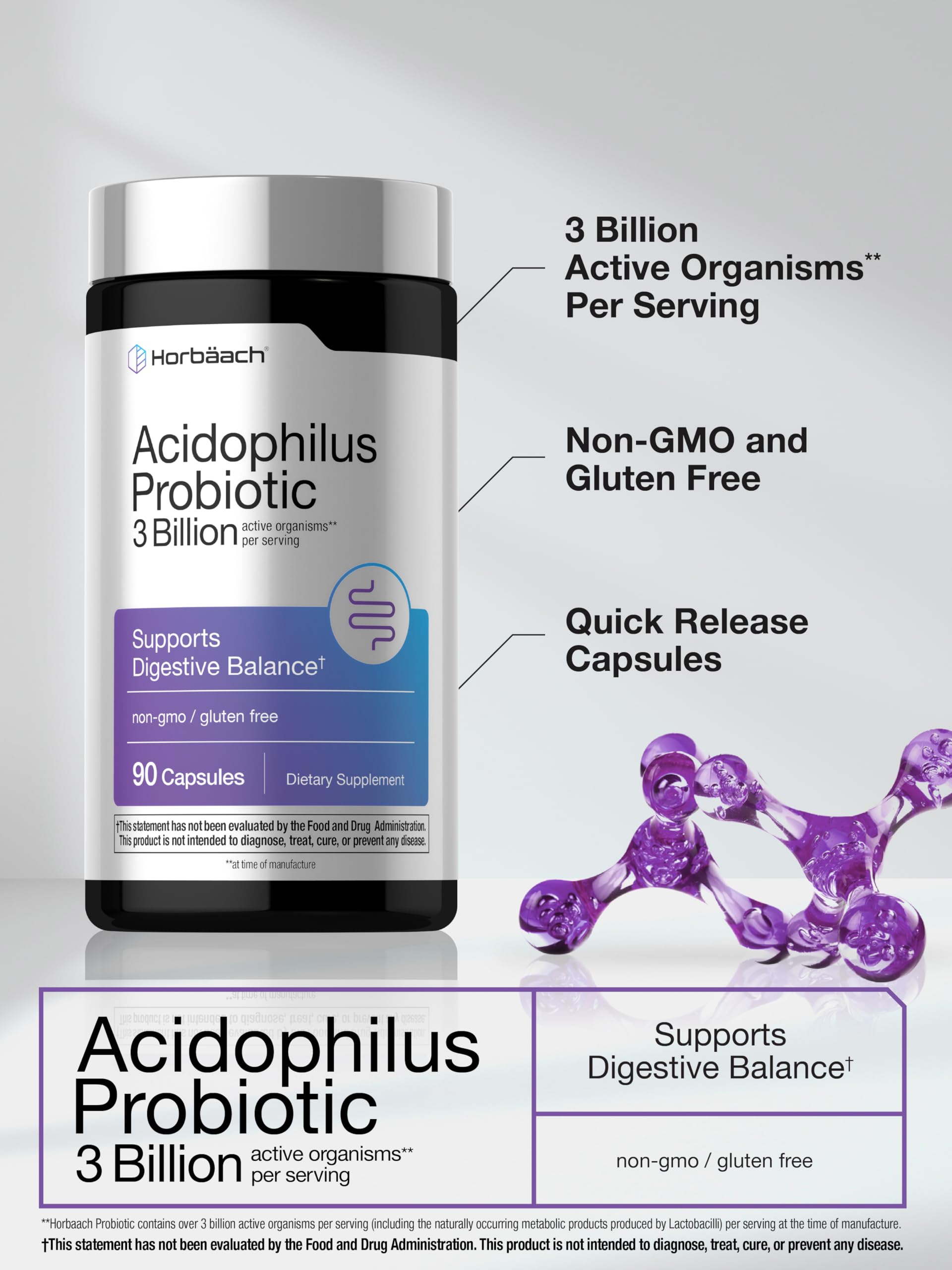 Horbäach probiotic gluten-free non-GMO formula