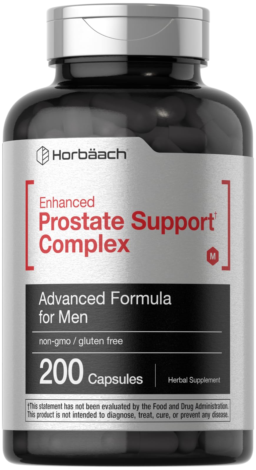 Horbaach Prostate Supplement bottle front showing herbal blend for daily wellness
