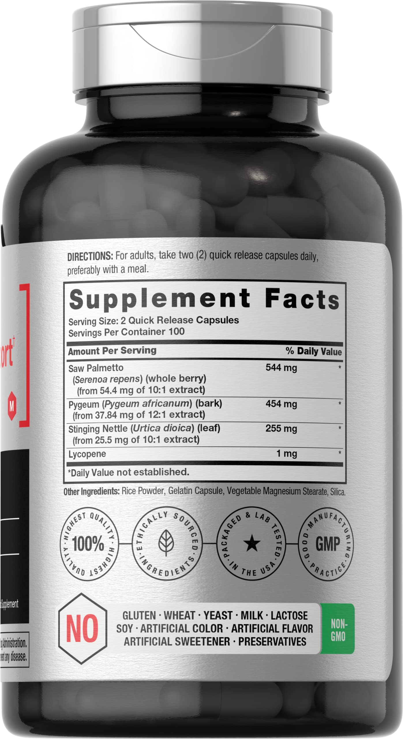 Horbaach Prostate Supplement capsules close-up for easy daily intake