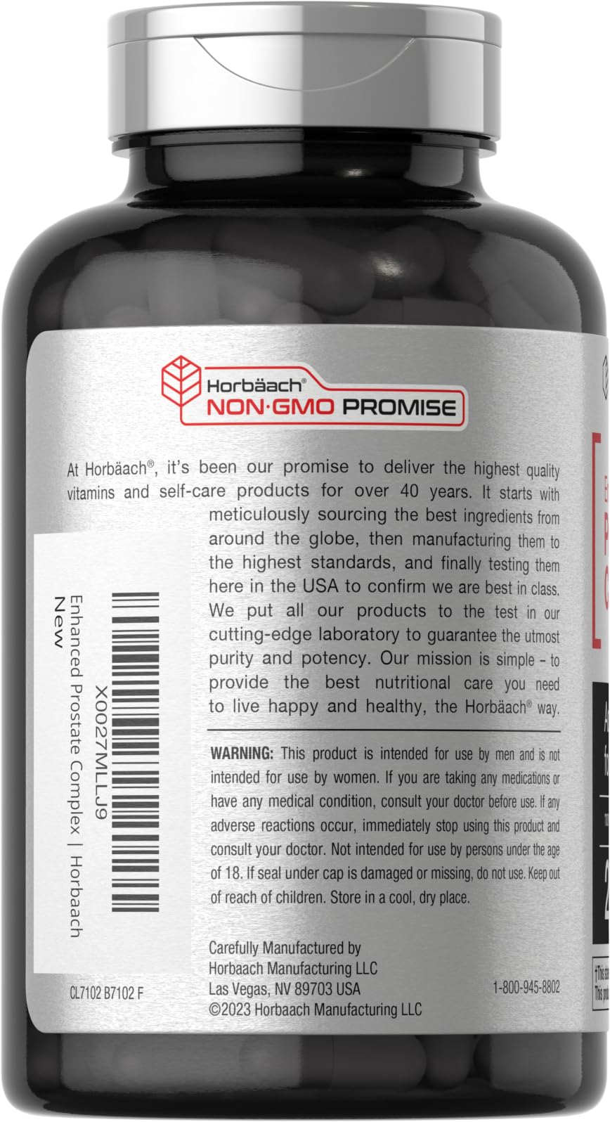 Horbaach label close-up highlighting natural ingredients