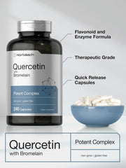 Ingredients label close-up from Horbaach Quercetin with Bromelain.
