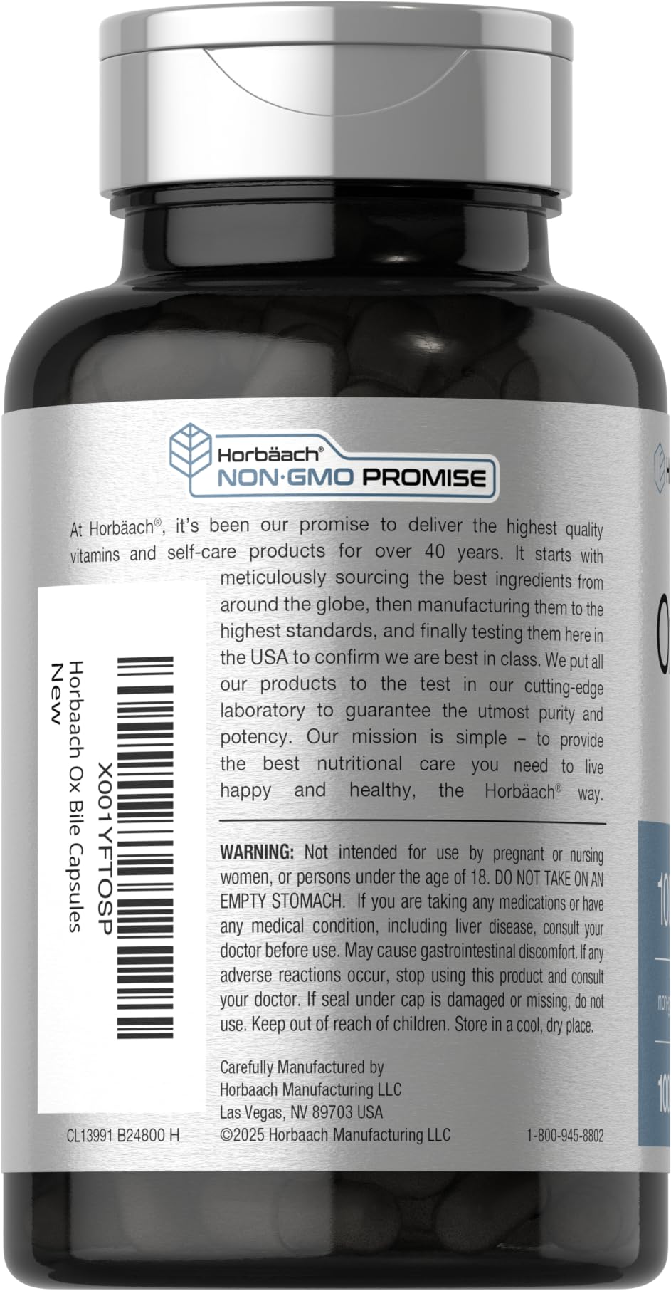 Horbäach Ox Bile quick-release capsules shown for convenient daily use.