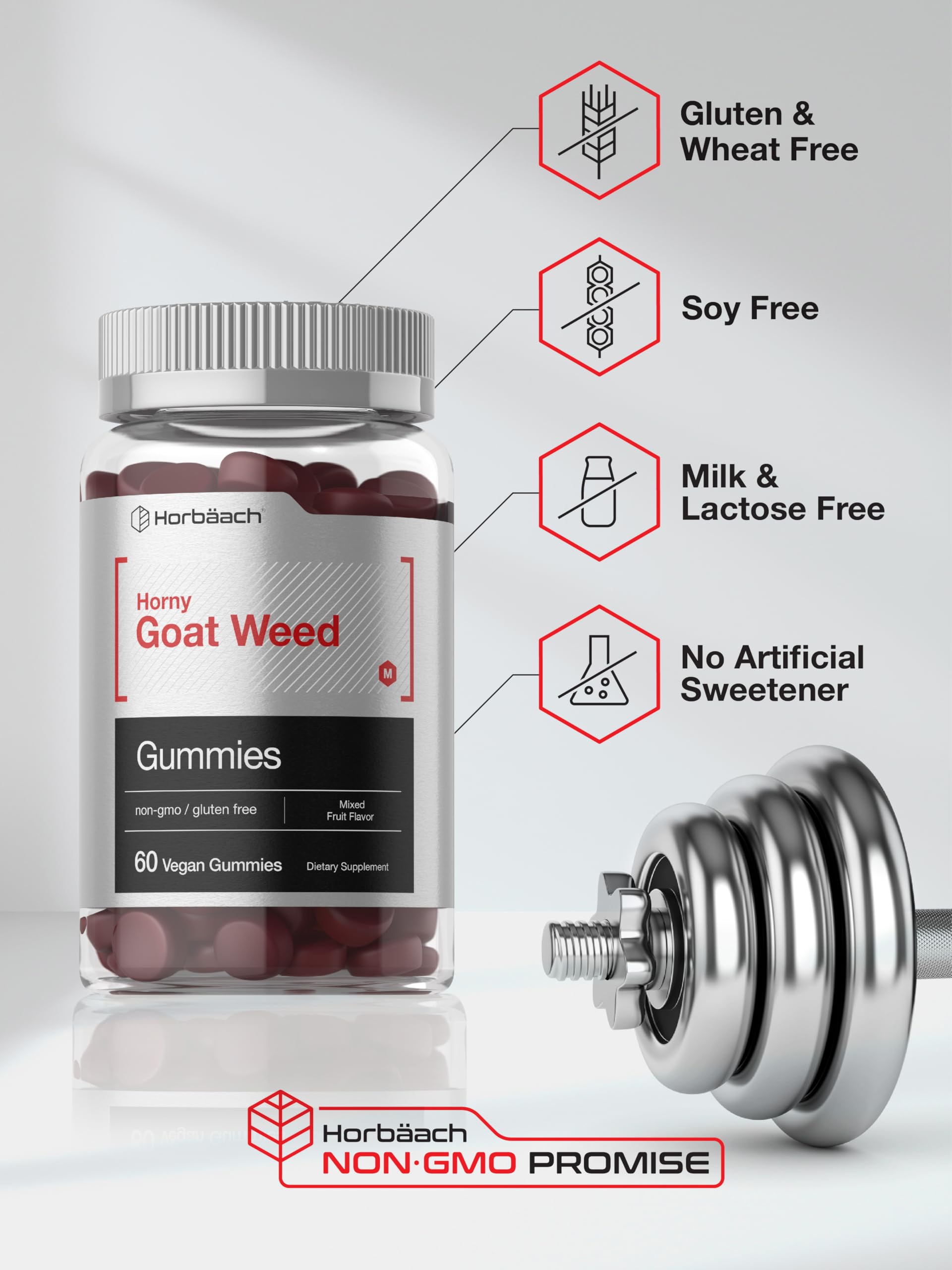 Sabor a fruta mixta de Horbäach, sin endulzantes artificiales.