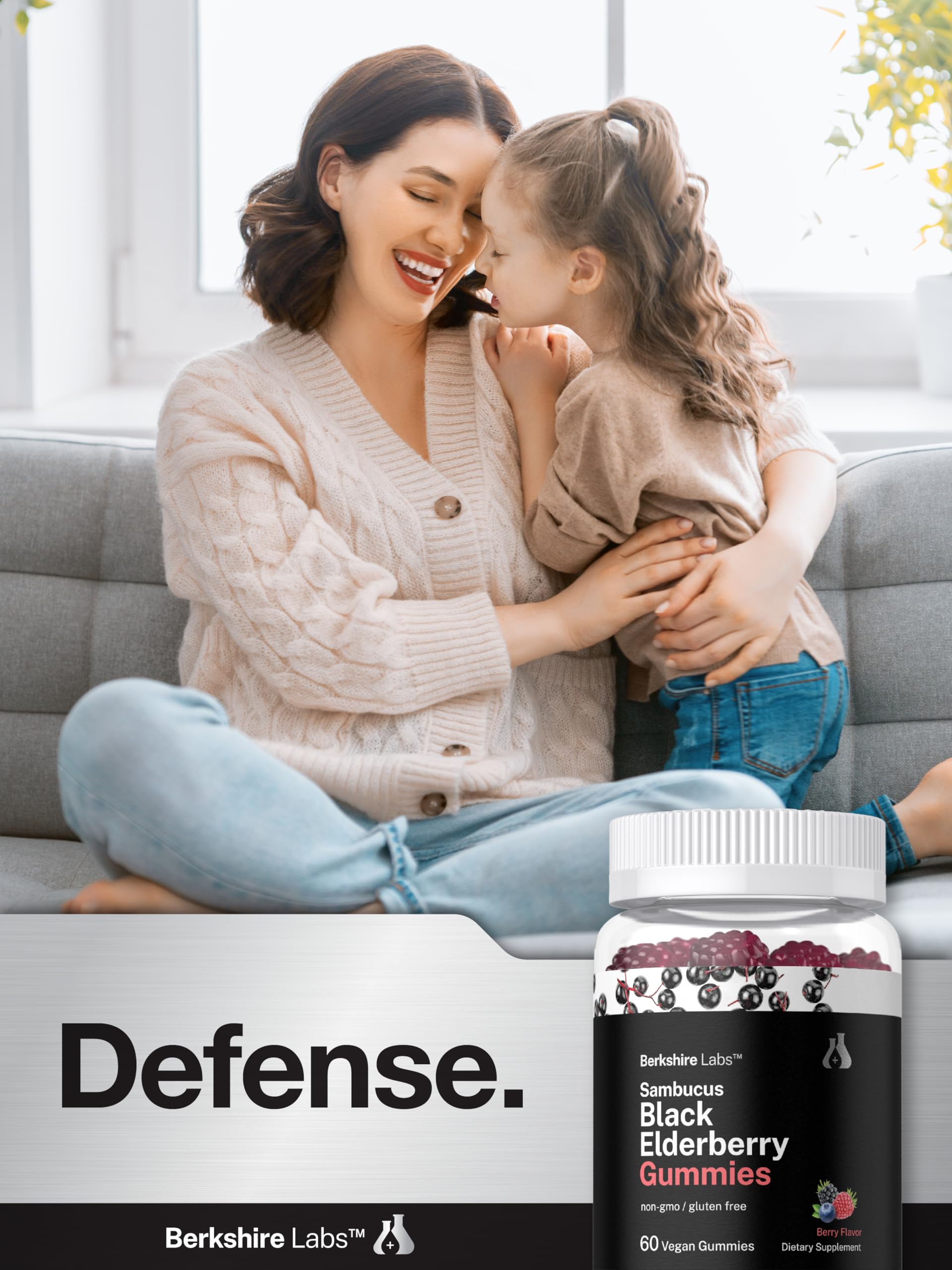 Gummies in a glass jar ready for daily routine with water.