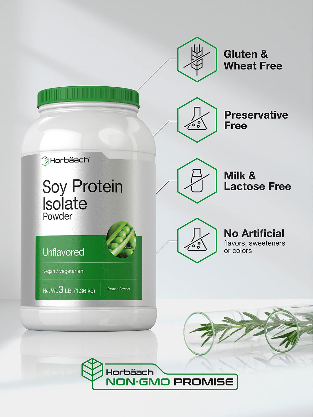 Horbaach Soy Protein Isolate mixed into smoothie for vegetarian meals