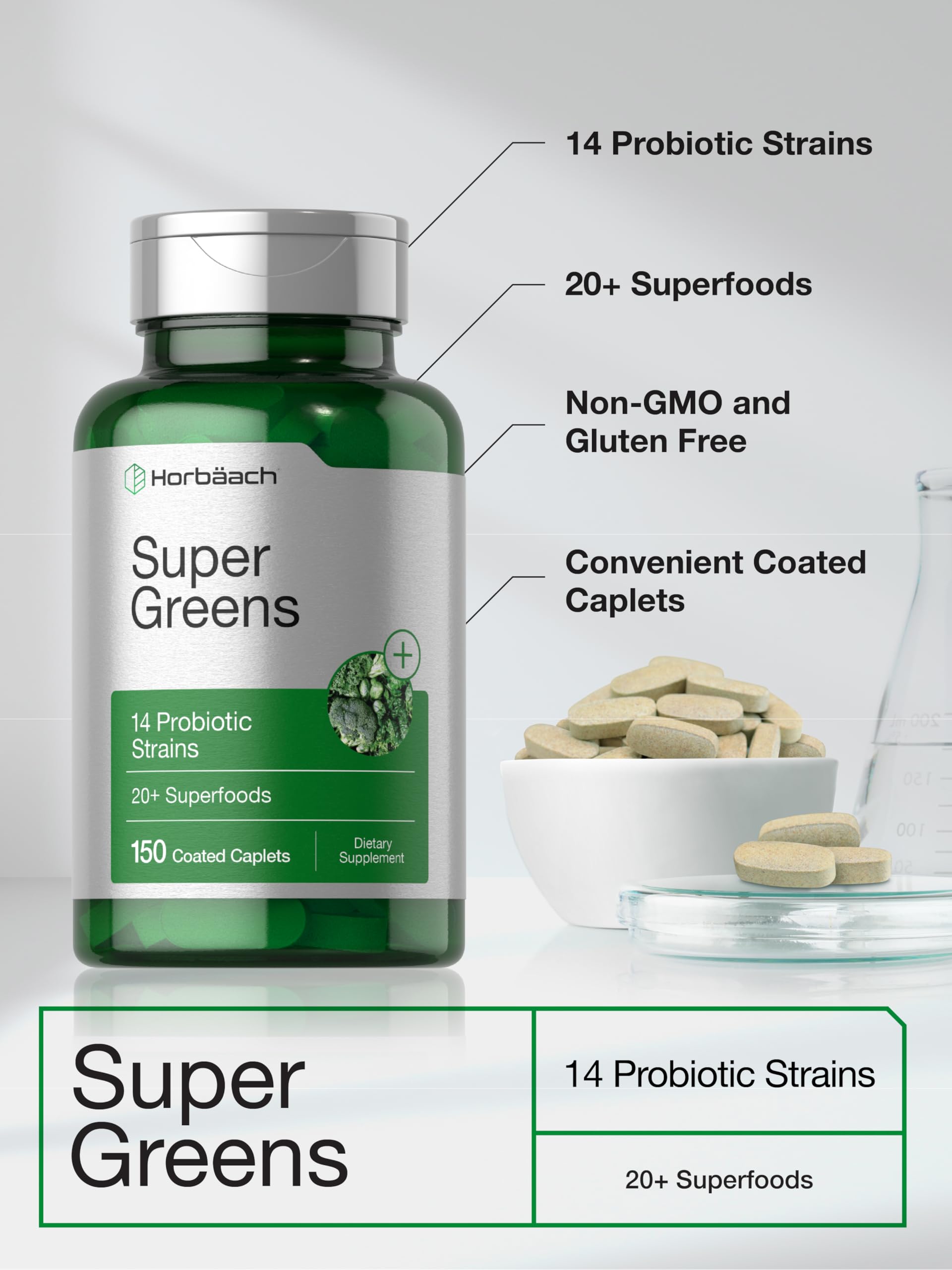 Horbäach Super Greens vegetable blend adds nutrient variety to meals.