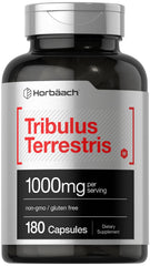 Horbaach Tribulus Terrestris bottle pour for daily supplement routine.