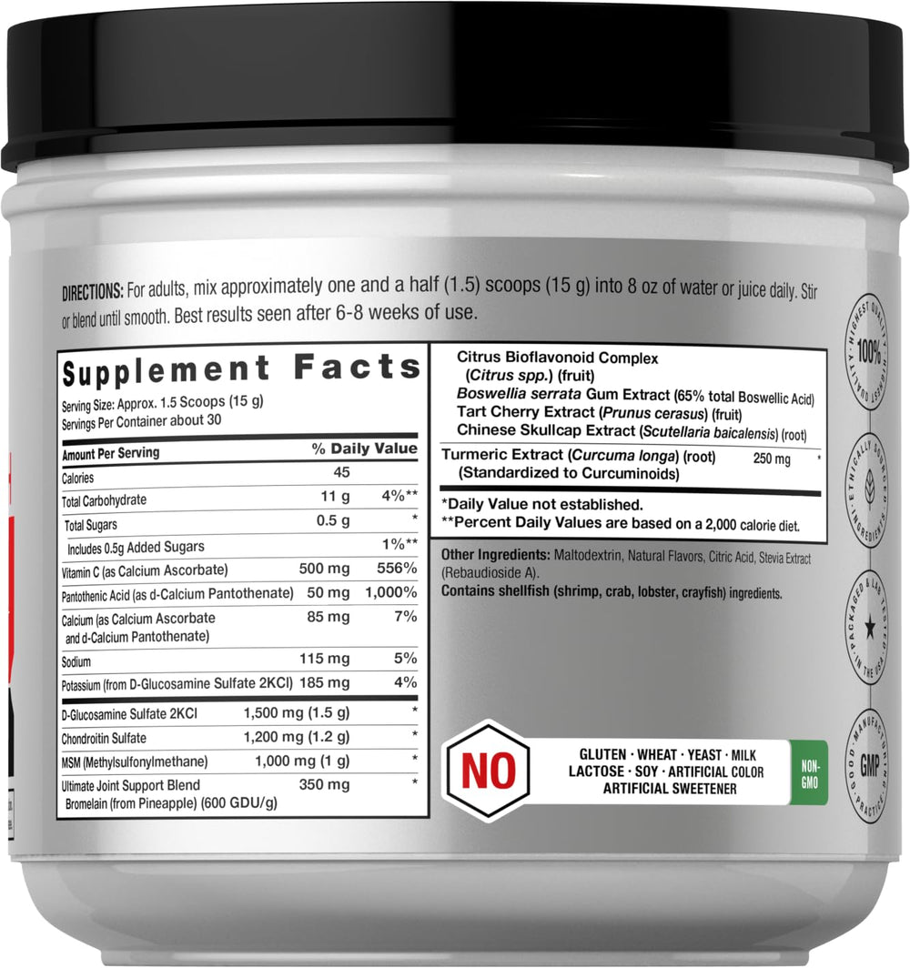 Horbaach Ultimate Joint Support Powder scoop with serving size