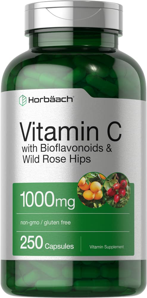 Horbäach Vitamin C 1000mg bottle label for daily wellness