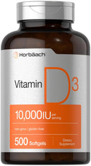 Horbäach Vitamin D3 bottle front view showcasing high-potency formula for daily wellness