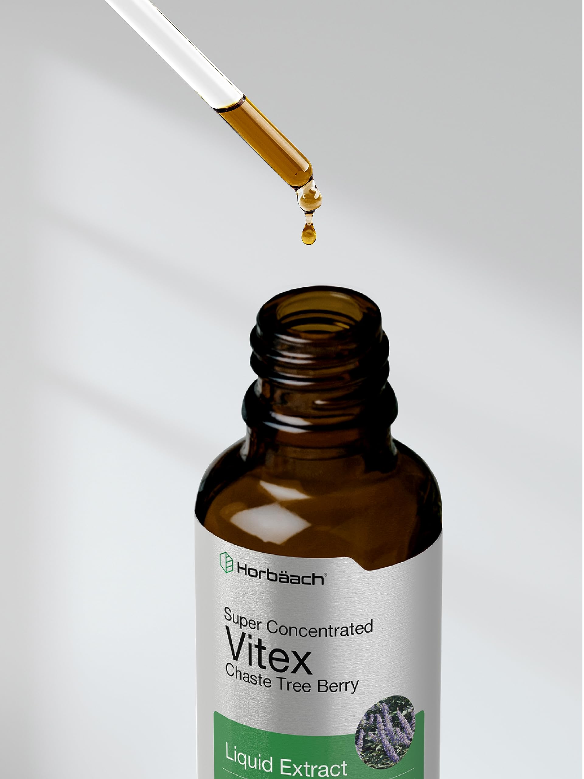Horbaach vitex berry dosage on label for easy dosing