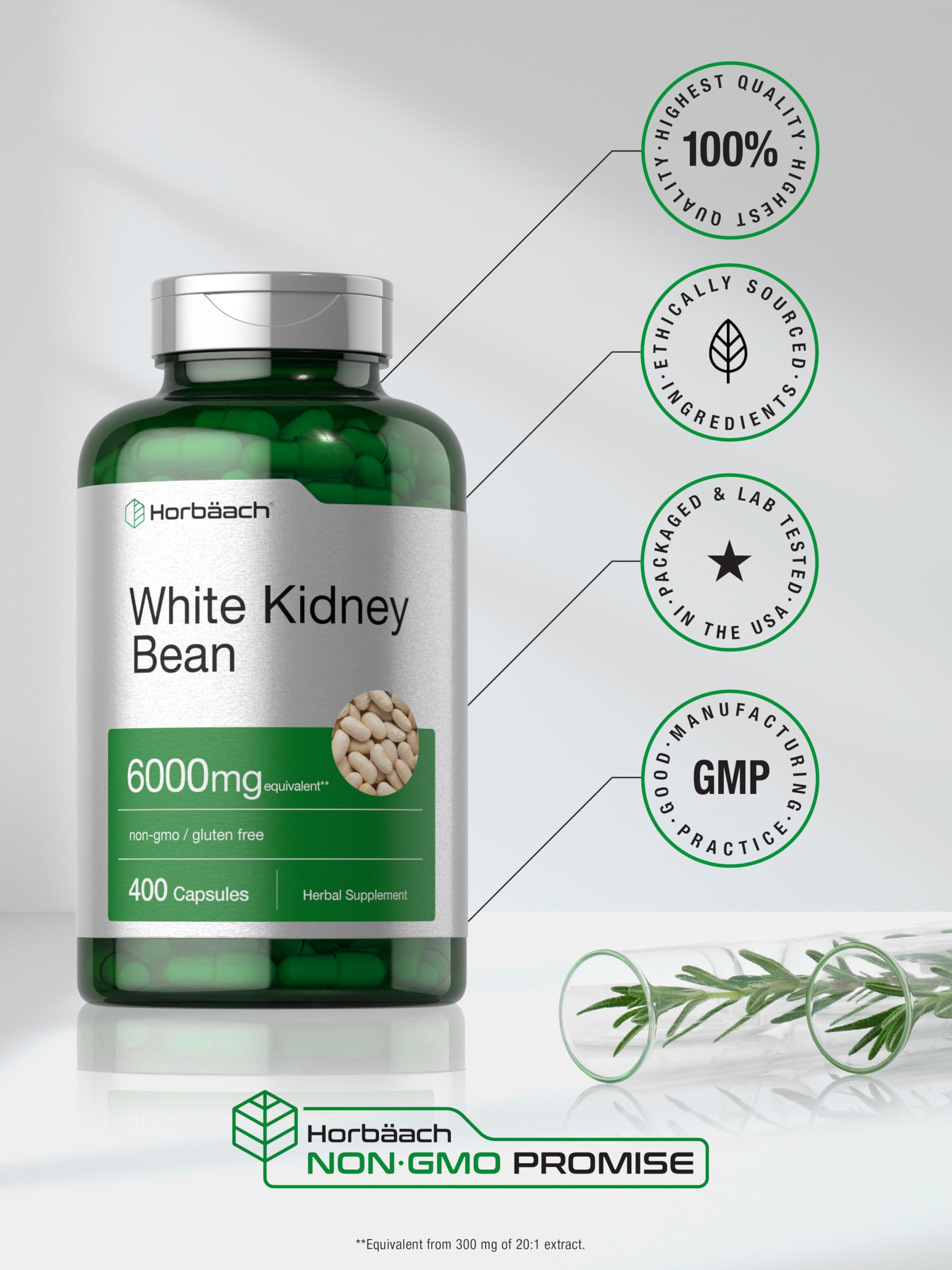 Horbäach lab-tested seal indicating quality and purity.