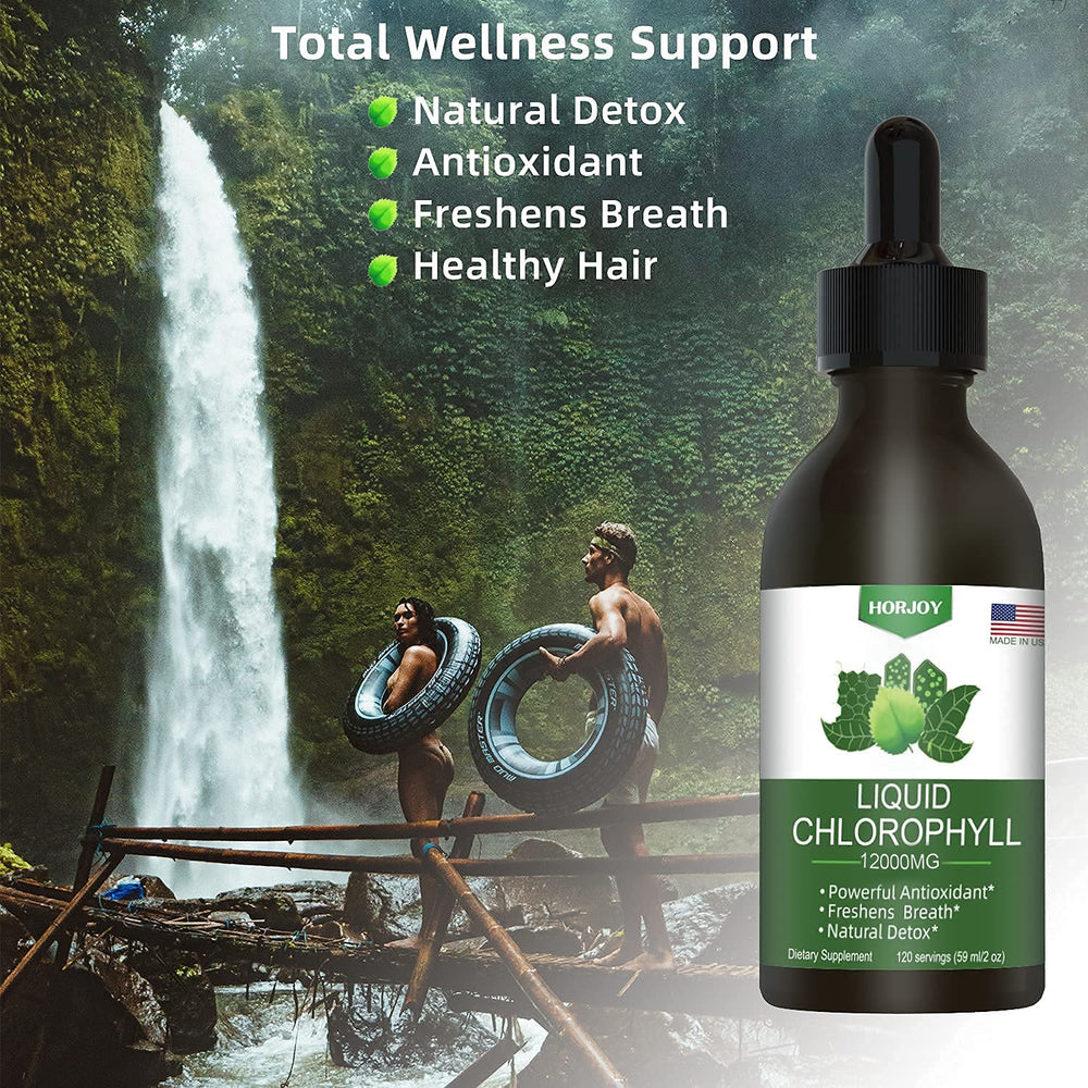 Horjoy Chlorophyll liquid drops mint flavor ready for daily wellness routines