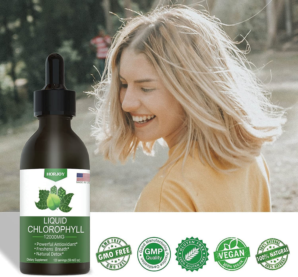 Horjoy Chlorophyll liquid drops pack-2 with two bottles for ongoing use