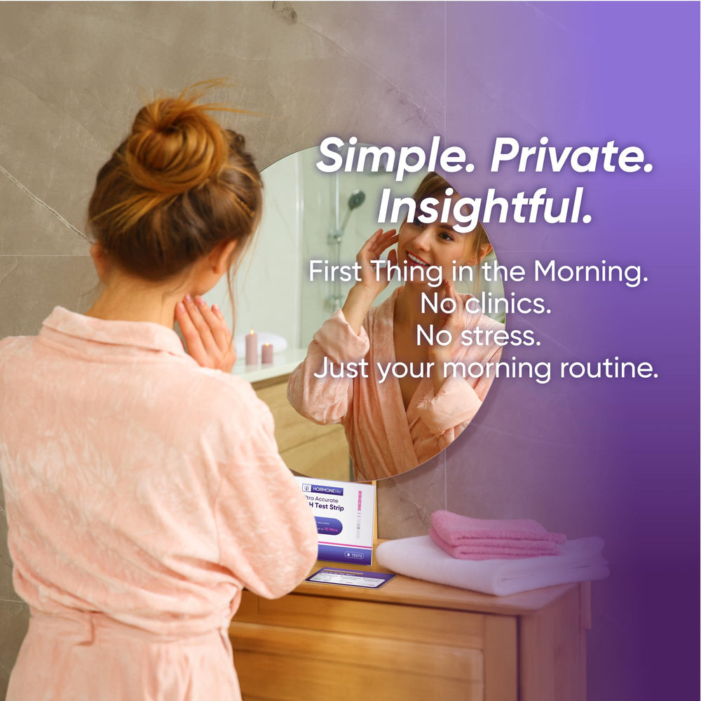 Private clinic-free testing with HORMONElife FSH strip.