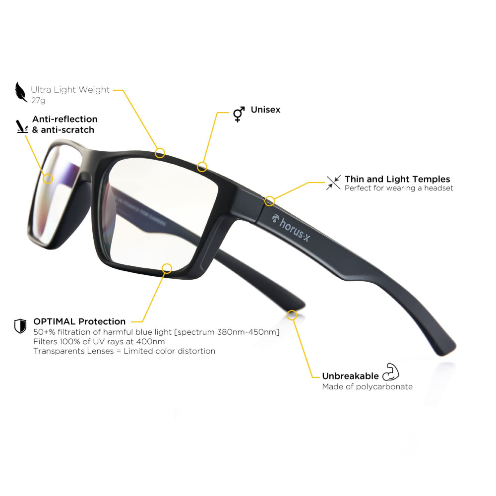 Horus X glasses on office desk show versatile use