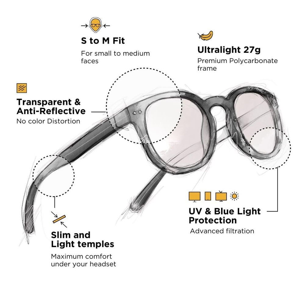 Horus X ultra-light frame designed for long gaming sessions and comfort.
