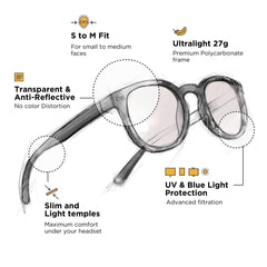 Horus X ultra-light frame designed for long gaming sessions and comfort.