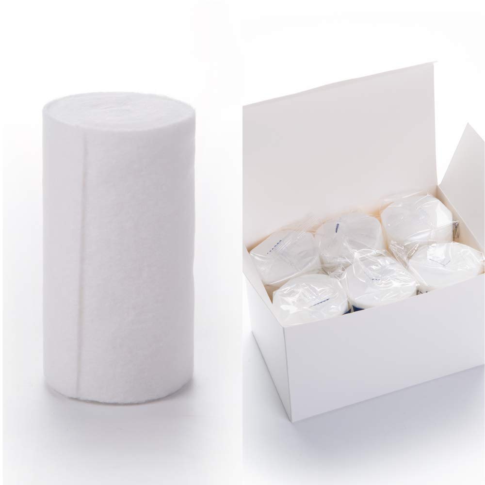Hospora cotton cast padding roll 4in x 8ft, soft cushioning for casts.