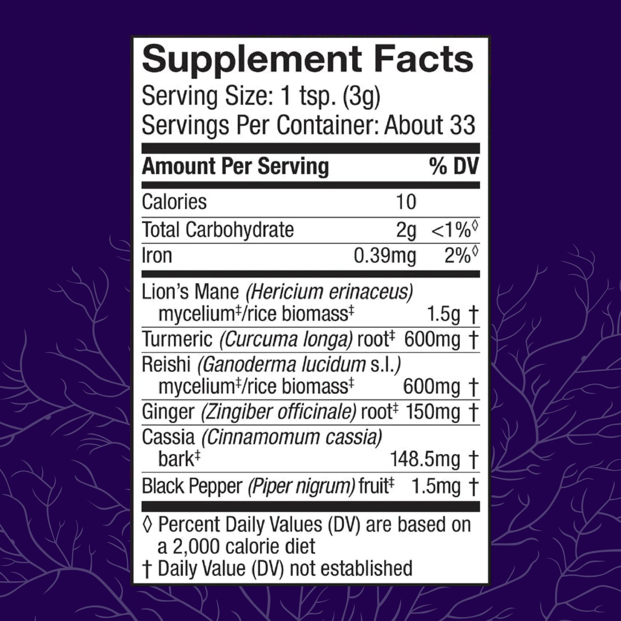Host Defense Brain & Body Powder scoop shown for precise daily dosing.