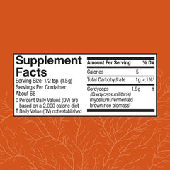 Host Defense Cordyceps Powder dispensing scoop for convenient daily use
