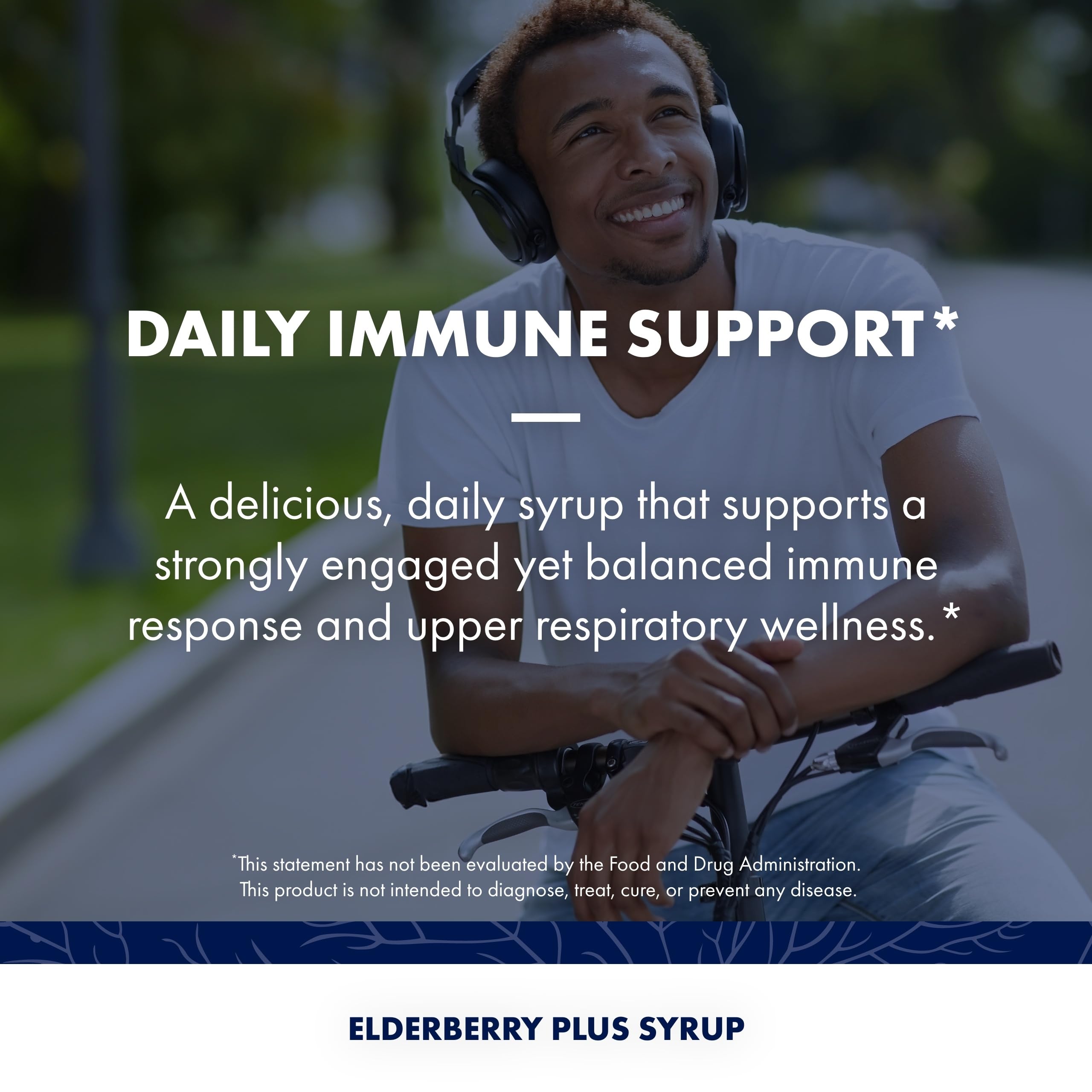 Host Defense Elderberry Plus Syrup fruit juice concentrate shows rich color and natural sweetness.