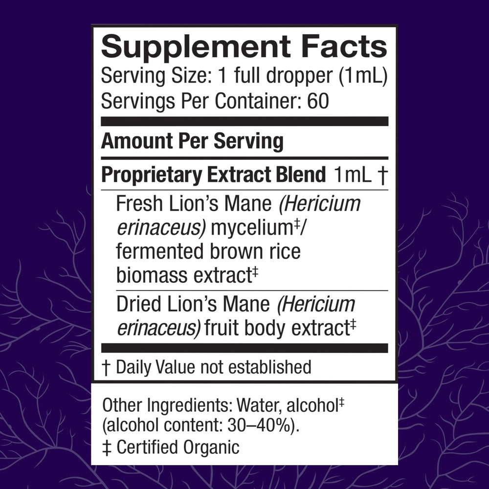 Host Defense Lion's Mane dropper showing precise dosing for consistency