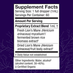 Host Defense Lion's Mane dropper showing precise dosing for consistency