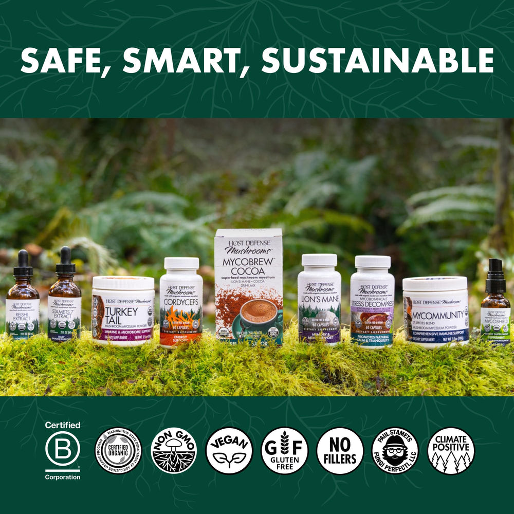 Host Defense Maitake capsules product label and supplement details