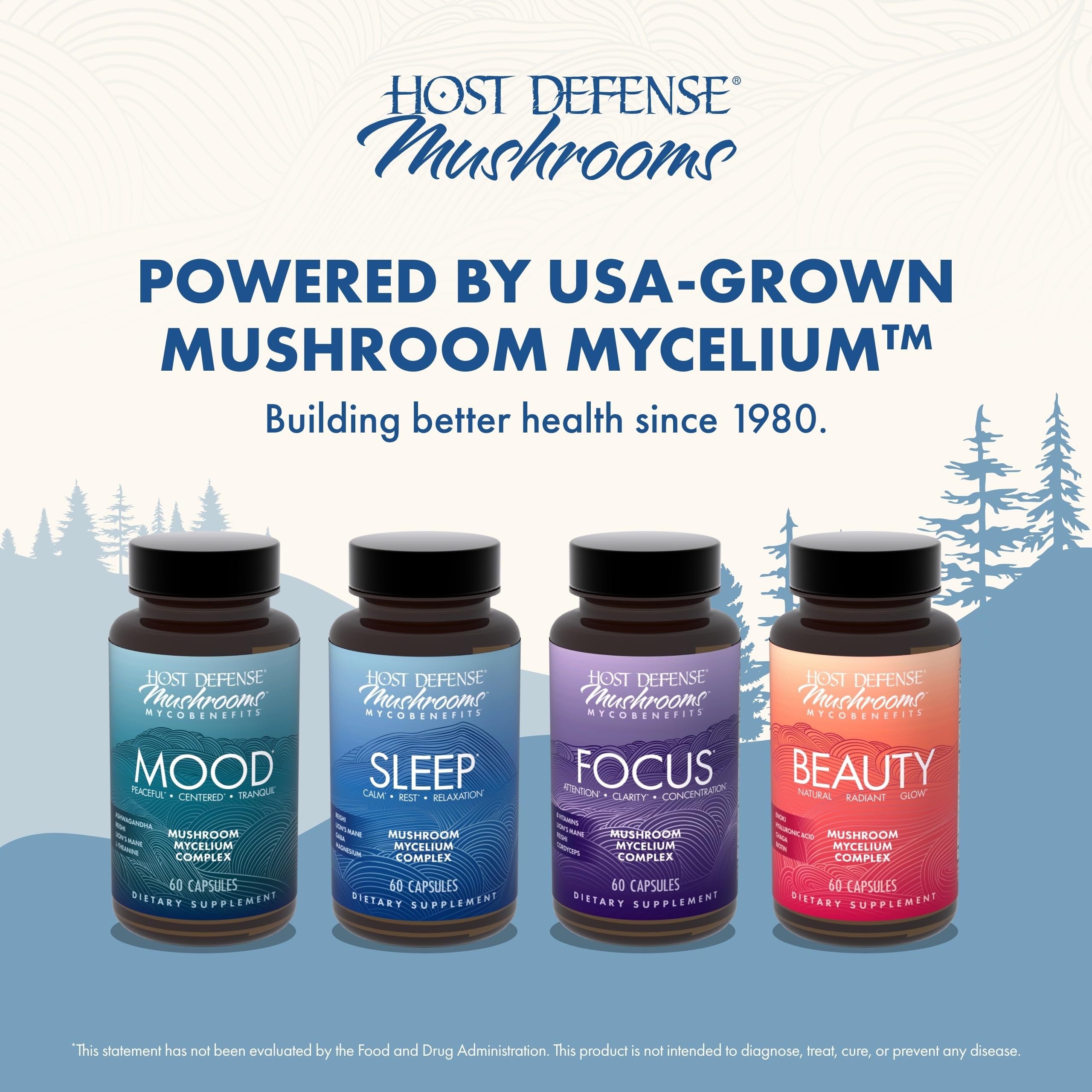 Boxed Host Defense MycoBenefits Sleep capsules ready for evening ritual