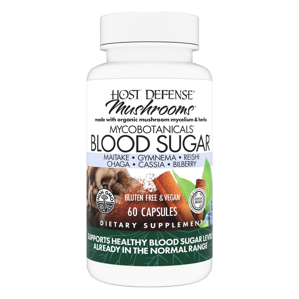 Host Defense MycoBotanicals capsules bottle front for convenient daily energy support
