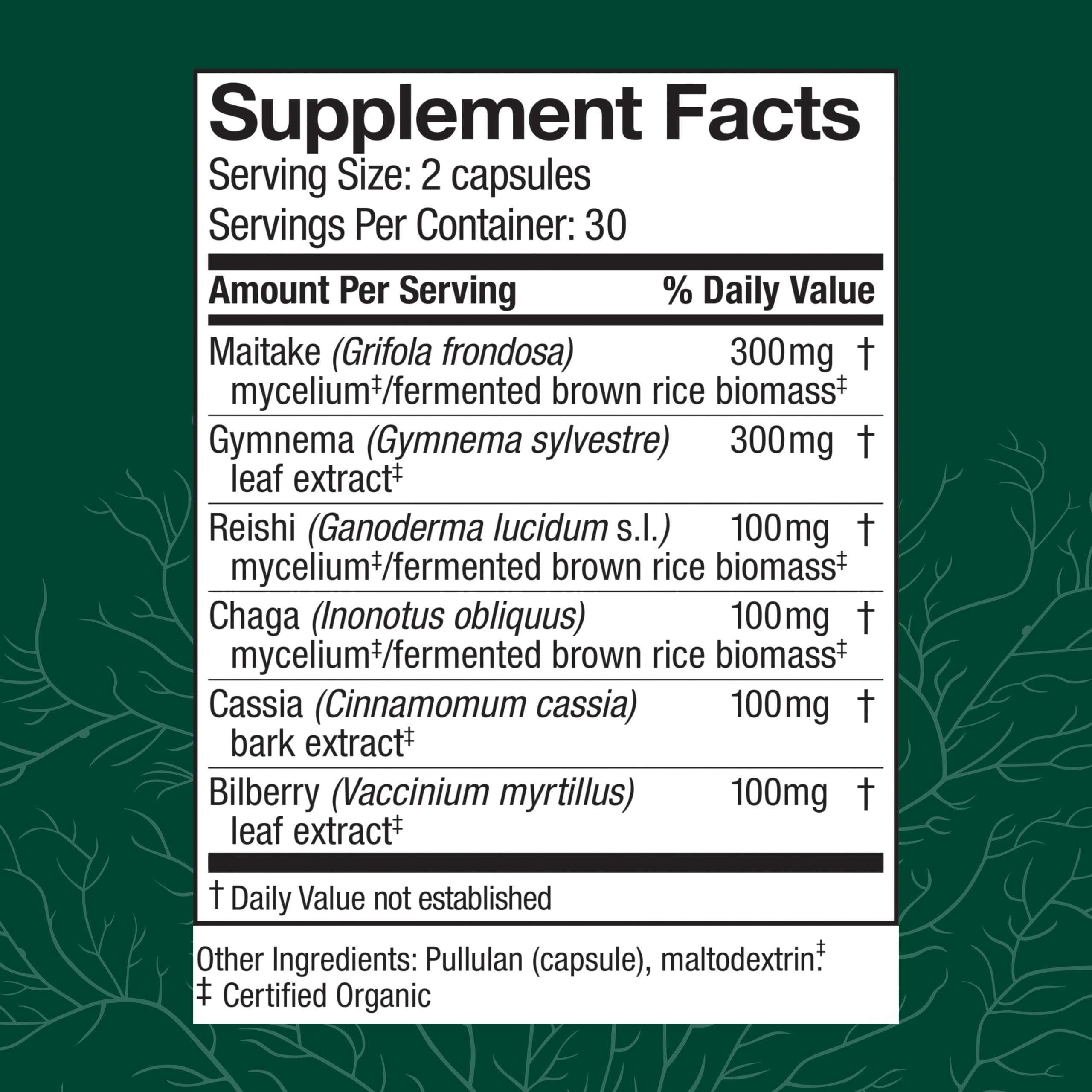 Host Defense MycoBotanicals label close-up highlighting organic mycelium and USA-grown origins