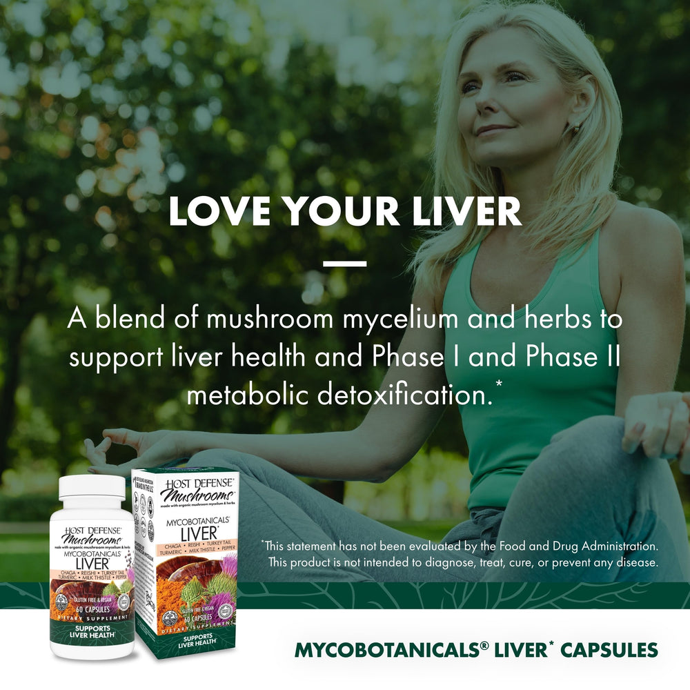 Host Defense MycoBotanicals Liver turmeric root; antioxidant-friendly addition.