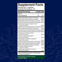 Host Defense MyCommunity capsules closeup of vegan capsules for daily wellness.